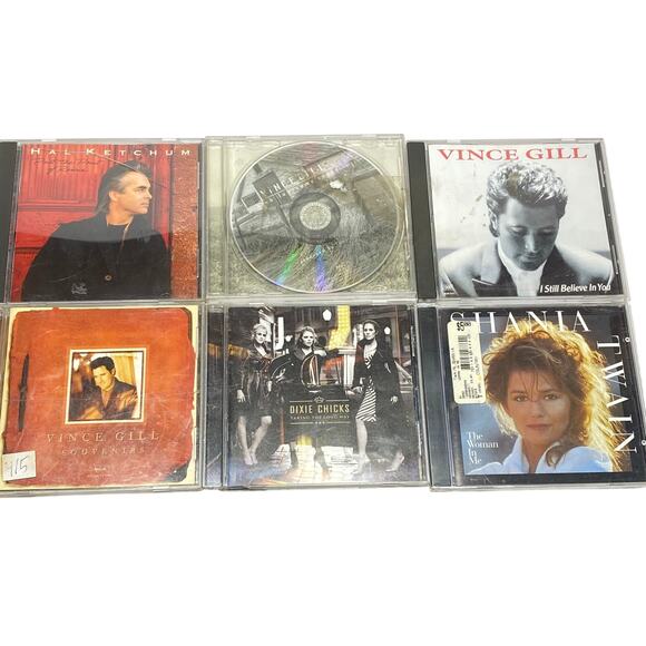 Country Pop Rock CD Lot Hal Ketchum, Vince Gill, Shania Twain, Dixie Chicks - Picture 1 of 15